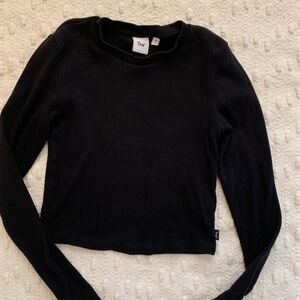 TNA Black Long Sleeve Crewneck Top SZ small